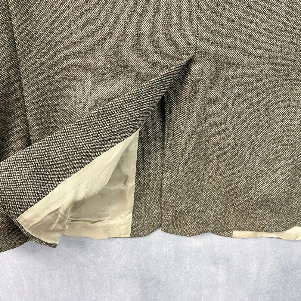 Lauren Ralph Lauren Mens Sport Coat 44R Brown Wool Tweed Blazer Dark Academia